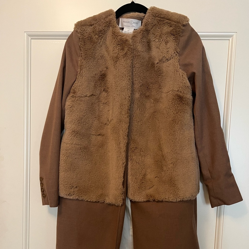 Two tone camel coat